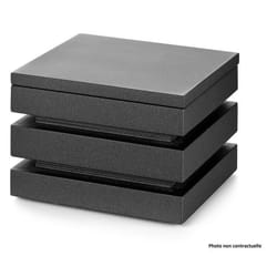 Cube en Noir Bois Cubic® avec Couvercle - Pujadas - Noir - l1- L1- P1- h1- DM laquée