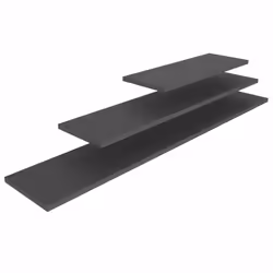 Tablette en Bois Étroite Cubic® L 50 à 100 cm - Pujadas - Noir - l1- L1000- P1- h1- DM laquée