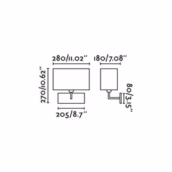 Faro 62988 éclairage mural Nickel E27 15 W