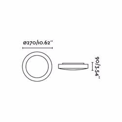 Faro 62980, 1 ampoule(s), E27, IP44, Gris