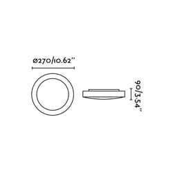 Faro 62980 éclairage de plafond Gris E27