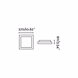 Faro 62983 éclairage de plafond Gris E27