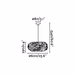 Faro 68153 éclairage en suspension E27 60 W Marron - Vue supplémentaire 2