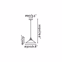 Faro 64133 éclairage en suspension E27 60 W Noir