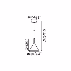 Faro 64162 éclairage en suspension 4 W LED Noir, Or