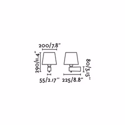 Faro 29974 éclairage mural Blanc E27 20 W
