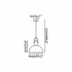 Faro 68561 éclairage en suspension E27 25 W Noir