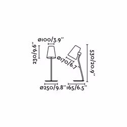 Faro 29997 lampe de table E27 15 W LED Chrome - Vue supplémentaire 2