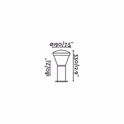 Faro 75537 éclairage extérieur Piedestal extérieur/Lampadaire 10 W