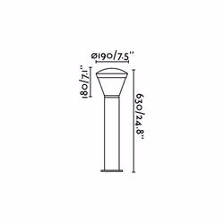 Faro 75538 éclairage extérieur Piedestal extérieur/Lampadaire 10 W