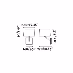 Faro 28413 éclairage mural Blanc E27 20 W