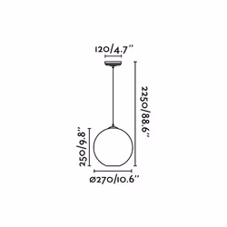 Faro 64128 éclairage en suspension E27 100 W Transparent