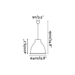 Faro 68562 éclairage en suspension E27 60 W Gris