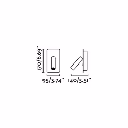 Faro 62126 éclairage mural Nickel 3 W