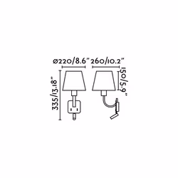 Faro 29341 éclairage mural Nickel E27 40 W