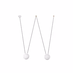 Faro 28375-2L, Blanc, Verre, Métal, IP20, I, 2 ampoule(s), E27