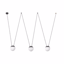 Faro 28376-3L, Gris, Verre, Métal, IP20, I, 3 ampoule(s), E27