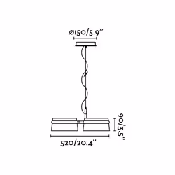 Faro 29567 éclairage en suspension 6 W LED Noir