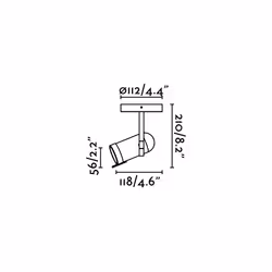 Faro 43530 éclairage de plafond Noir GU10
