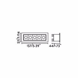 Faro 43702, 5 ampoule(s), LED, 1050 lm, IP20, Noir