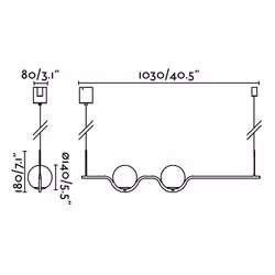 Faro 29691 éclairage en suspension 6 W LED Or