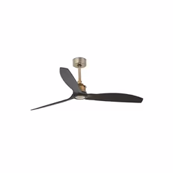 Faro 33417, Ventilateur à lame domestique, Noir, Or, Plafond, 128 cm, IP20, I