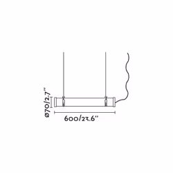 Faro 75753 éclairage en suspension 20 W LED Noir