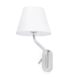 Faro 24006-10 éclairage mural Chrome, Blanc E27 15 W