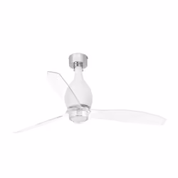 Faro 32025-9, Ventilateur à lame domestique, Transparent, Blanc, Plafond, 128 cm, IP20, I
