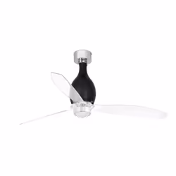 Faro 32026-10, Ventilateur à lame domestique, Noir, Transparent, Plafond, 128 cm, IP20, I