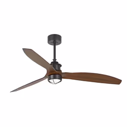 Faro 33395-10, Ventilateur à lame domestique, Noir, Bois, Plafond, 128 cm, IP20, I