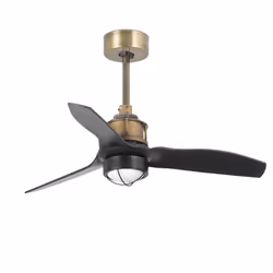 Faro 33429-10, Ventilateur à lame domestique, Noir, Or, Plafond, 81 cm, IP20, I