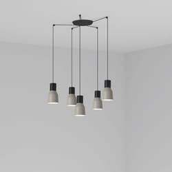 Faro 68591-5L éclairage en suspension E27 15 W Gris