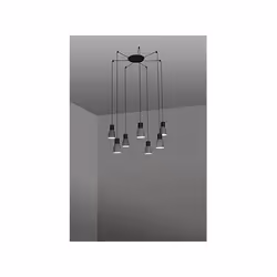 Faro 68591-7L éclairage en suspension E27 15 W Gris