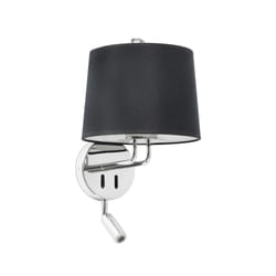 Faro 24033-03 éclairage mural Noir, Chrome E27 15 W