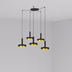 Faro 20160-5L, Noir, Or, Acier, IP20, II, E27, 15 W