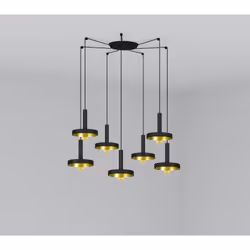 Faro 20160-7L, Noir, Or, Acier, IP20, II, E27, 15 W