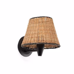 Applique murale - FARO - SUMBA - Rotin noir - E27 - 3000K - Design contemporain