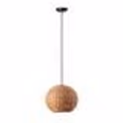 Suspension - FARO - HAKA - Rotin noir - 30 cm - E27 - Intérieur