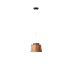 Suspension dôme - Faro - SAIPAN - Rotin noir - E27 - 2700K - Design contemporain