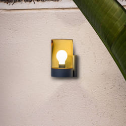 Lampe Lanterne Murale Gris Foncé Ambre 2700K IP65 - Faro KILA