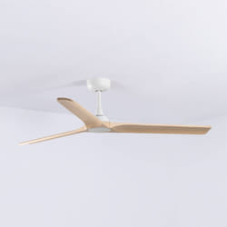 Ventilateur de plafond - FARO - Heywood - 3 pâles - Acier et Bois - Ø132cm Blanc