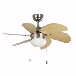 Faro 33183, Ventilateur à lame domestique, Nickel, Plafond, 81 cm, IP20, I