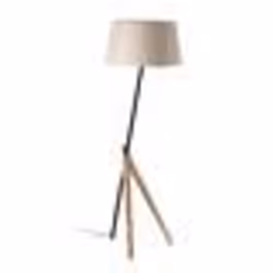 Lampadaire - Faro - TREEWOOD - Frêne - Abat-jour beige - E27
