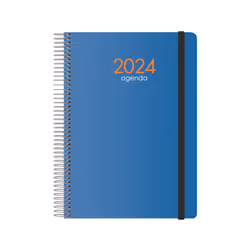 DOHE 11622-2024, Journal intime, Bleu, Monochromatique, 160 feuilles, 70 g/m², Blanc