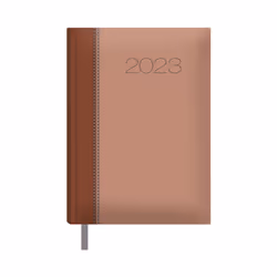 DOHE 12727, Journal intime, Marron, Monochromatique, 336 feuilles, 70 g/m², Blanc