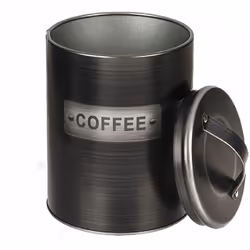 Boîte à café cylindrique en métal Matière : Métal Dimensions : Hauteur 14,5 cm x Diamètre 11 cm Conservez votre café avec sty ...