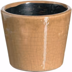 Cache pot en céramique vieillie En céramique Dimensions : Hauteur 12 cm - Diamètre 14 cm