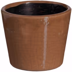 Cache pot en céramique vieillie En céramique Dimensions : Hauteur 12 cm - Diamètre 14 cm