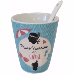 1 Gobelet Expresso Vacances en Corse 1 gobelet - Vendu à l'unité En Céramique Hauteur : 7 cm - Diamètre 6 cm Contenance : 125 ...